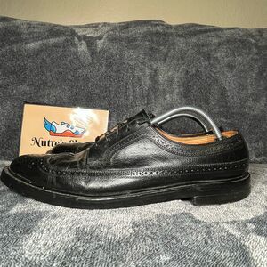 🩷🩷 Florsheim Royal Imperial vintage 1990's Black Long Wingtip Size 12 2A